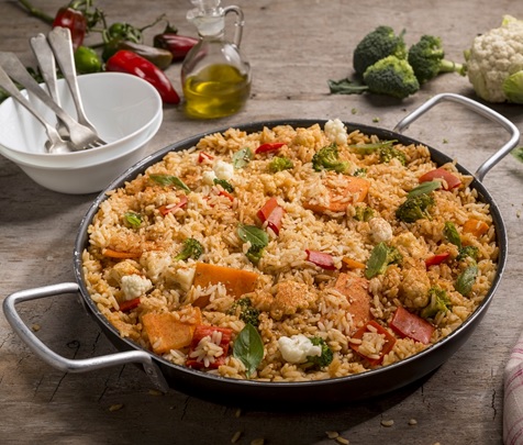 imagem de paella vegetariana